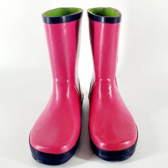 Hartstrings Little Girls Size 3 Pink & Blue Heart Accent Slip-on Water Boots - Picture 8 of 11